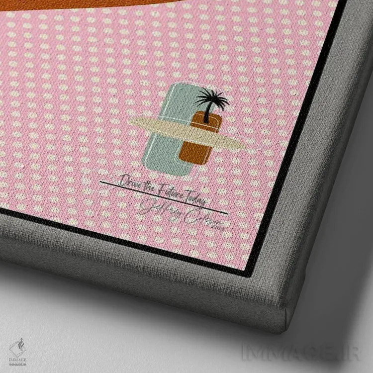 تابلو مدرن آینده را امروز برانید اثر جفری کولیسون - نمای نزدیک بافت بوم