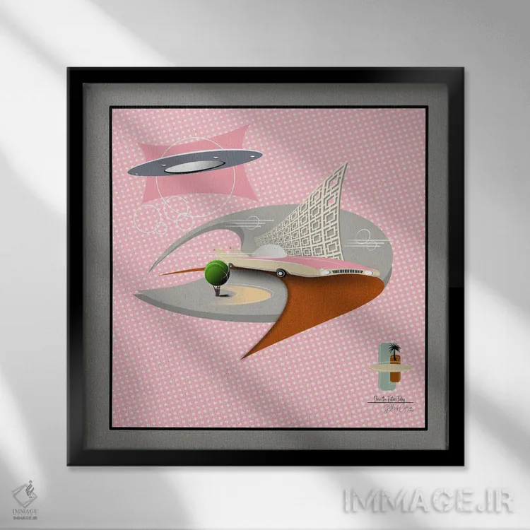 تابلو مدرن آینده را امروز برانید اثر جفری کولیسون - نمای قابدار مشکی