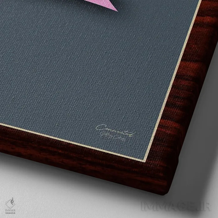 تابلو مدرن متصل اثر جفری کولیسون - نمای نزدیک بافت بوم