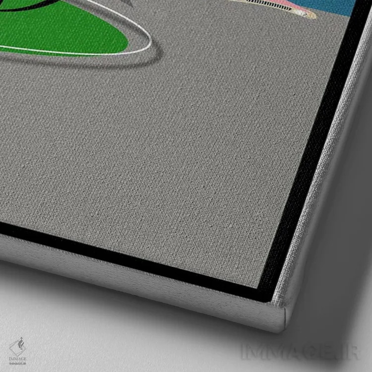 تابلو مدرن گربه مکم اثر جفری کولیسون - نمای نزدیک بافت بوم