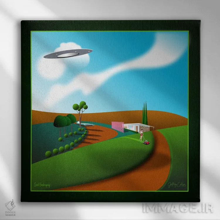 تابلو مدرن خانه داری خوب اثر جفری کولیسون - نمای روبهرو روی دیوار