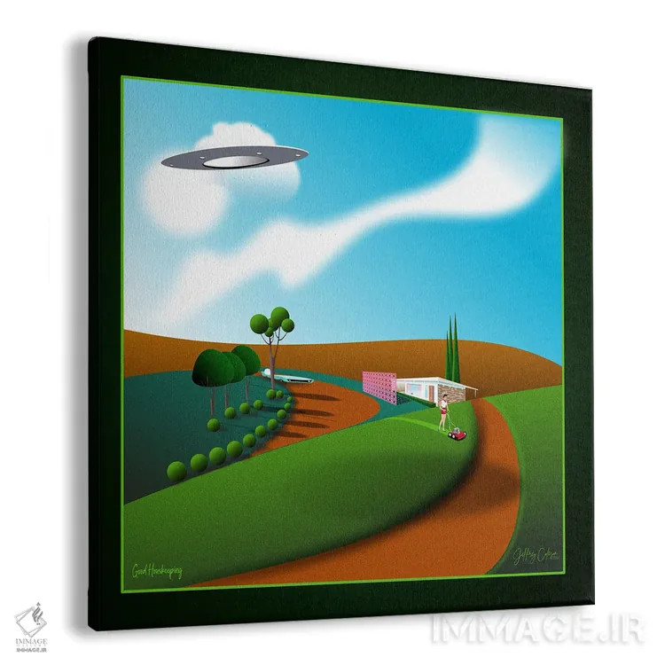 تابلو مدرن خانه داری خوب اثر جفری کولیسون - نمای پرسپکتیو محصول