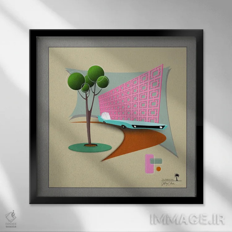 تابلو مدرن روش مدرن اثر جفری کولیسون - نمای قابدار مشکی