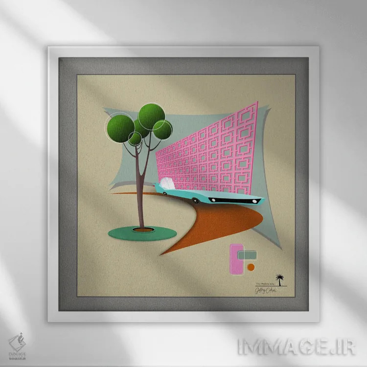 تابلو مدرن روش مدرن اثر جفری کولیسون - نمای قابدار سفید