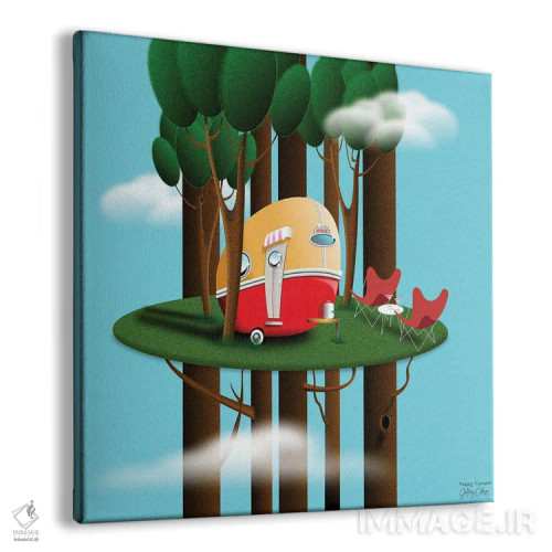تابلو مدرن کمپر خوشحال اثر جفری کولیسون - نمای پرسپکتیو محصول