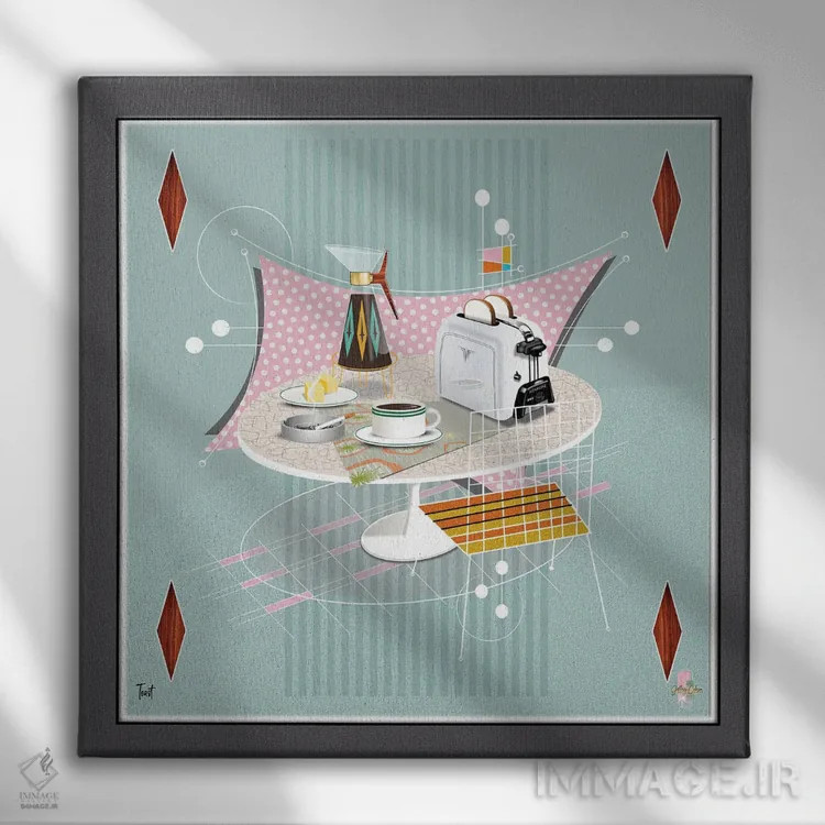 تابلو مدرن نان تست اثر جفری کولیسون - نمای روبهرو روی دیوار