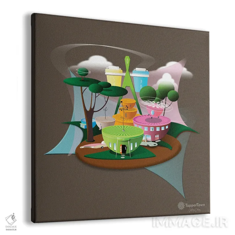 تابلو مدرن تاپرتاون اثر جفری کولیسون - نمای پرسپکتیو محصول