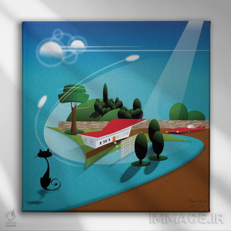 تابلو مدرن من را انتقال بده اثر جفری کولیسون - نمای روبهرو روی دیوار