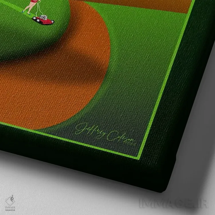 تابلو مدرن خانه داری خوب اثر جفری کولیسون - نمای نزدیک بافت بوم