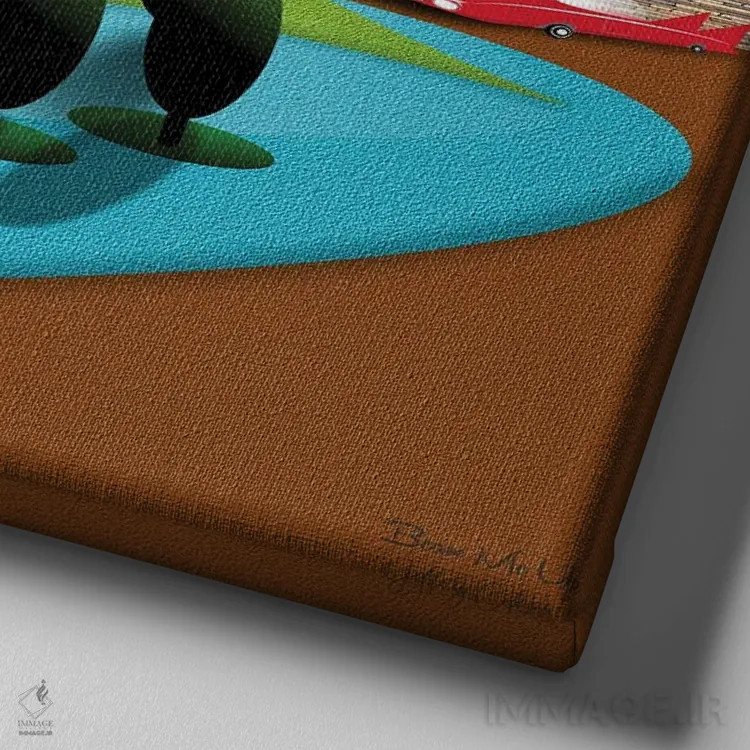 تابلو مدرن من را انتقال بده اثر جفری کولیسون - نمای نزدیک بافت بوم