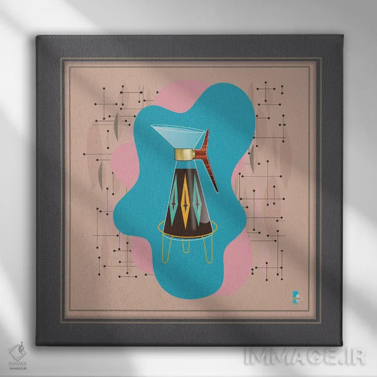 تابلو مدرن کافه اثر جفری کولیسون - نمای روبهرو روی دیوار