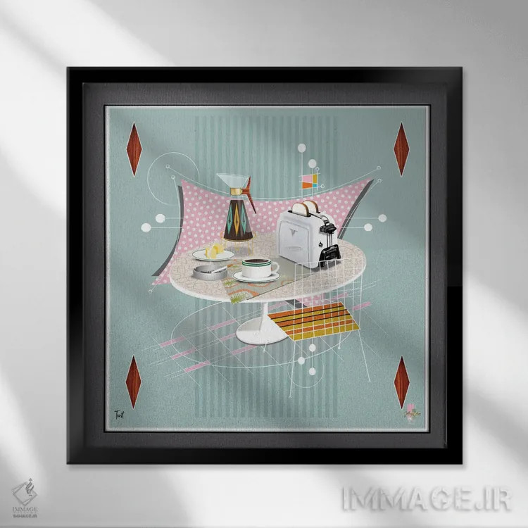 تابلو مدرن نان تست اثر جفری کولیسون - نمای قابدار مشکی