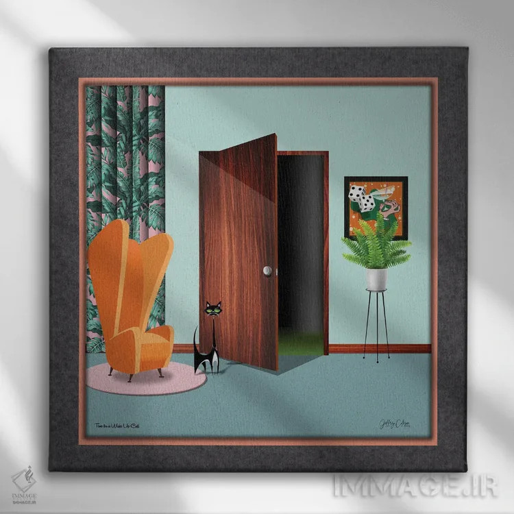 تابلو دکوراتیو وقت زنگ بیدارباش اثر جفری کولیسون - نمای روبهرو روی دیوار