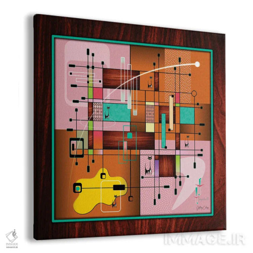 تابلو دکوراتیو ترکیب ۹۲۳ اثر جفری کولیسون - نمای پرسپکتیو محصول