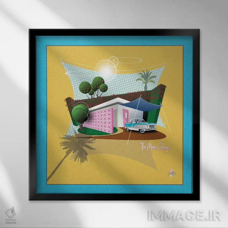 تابلو مدرن کلنی فیلم اثر جفری کولیسون - نمای قابدار مشکی