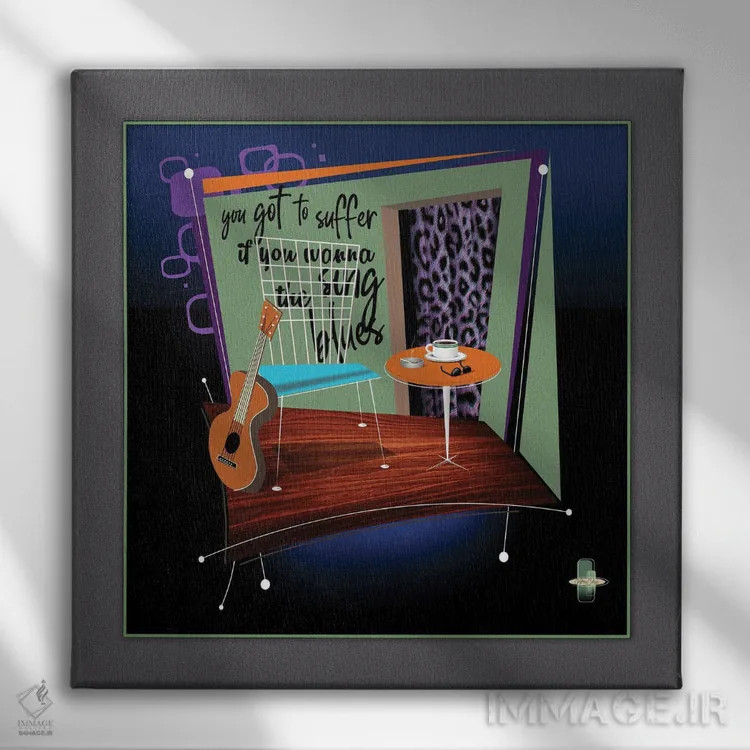 تابلو مدرن اگر می خواهی بلوز بخوانی باید رنج ببری اثر جفری کولیسون - نمای روبهرو روی دیوار