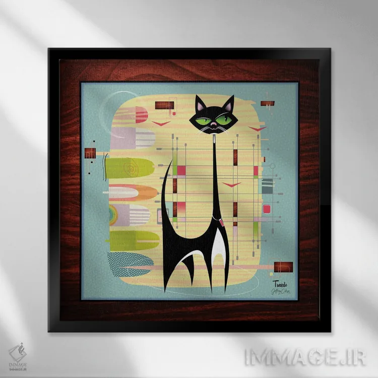 تابلو دکوراتیو تاکسیدو اثر جفری کولیسون - نمای قابدار مشکی