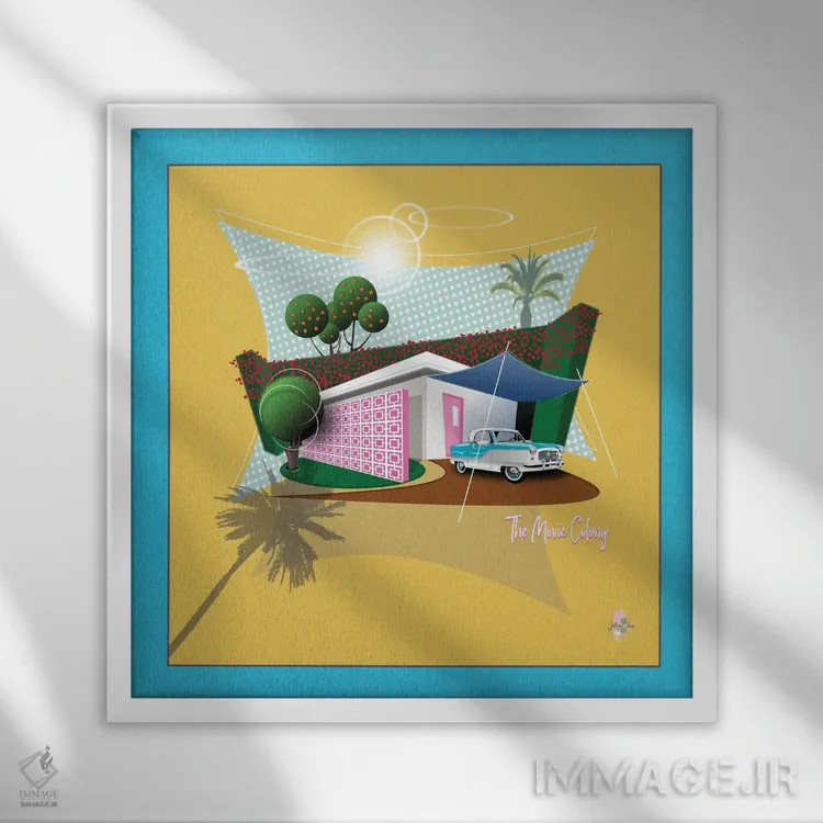 تابلو مدرن کلنی فیلم اثر جفری کولیسون - نمای قابدار سفید