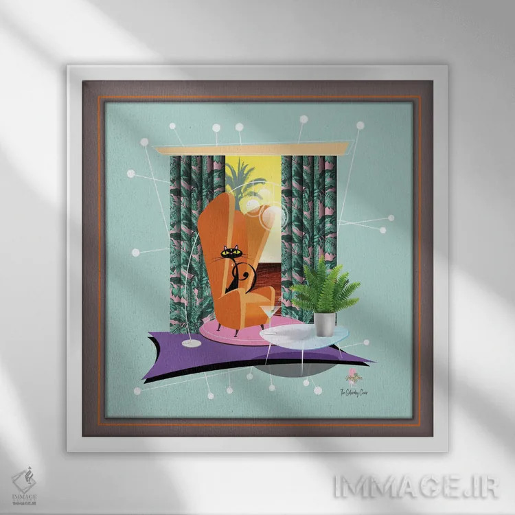 تابلو مدرن صندلی شنبه اثر جفری کولیسون - نمای قابدار سفید