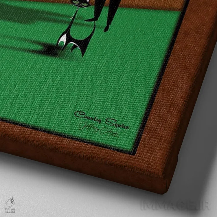 تابلو مدرن اسکوایر روستایی اثر جفری کولیسون - نمای نزدیک بافت بوم