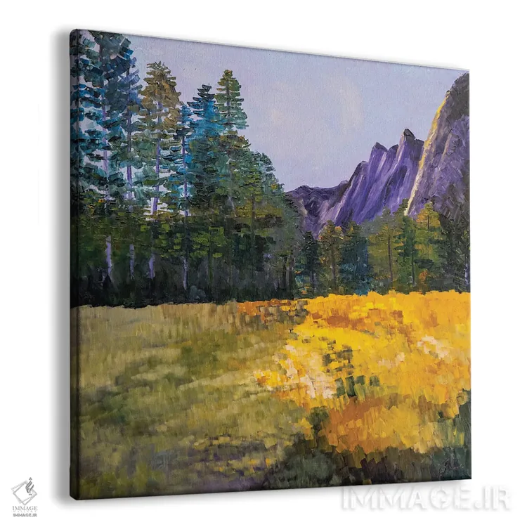 تابلو انتزاعی صبح یوسیمیتی اثر جنی لی - نمای پرسپکتیو محصول