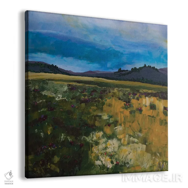 تابلو انتزاعی شکوفه دامنه کوه اثر جنی لی - نمای پرسپکتیو محصول