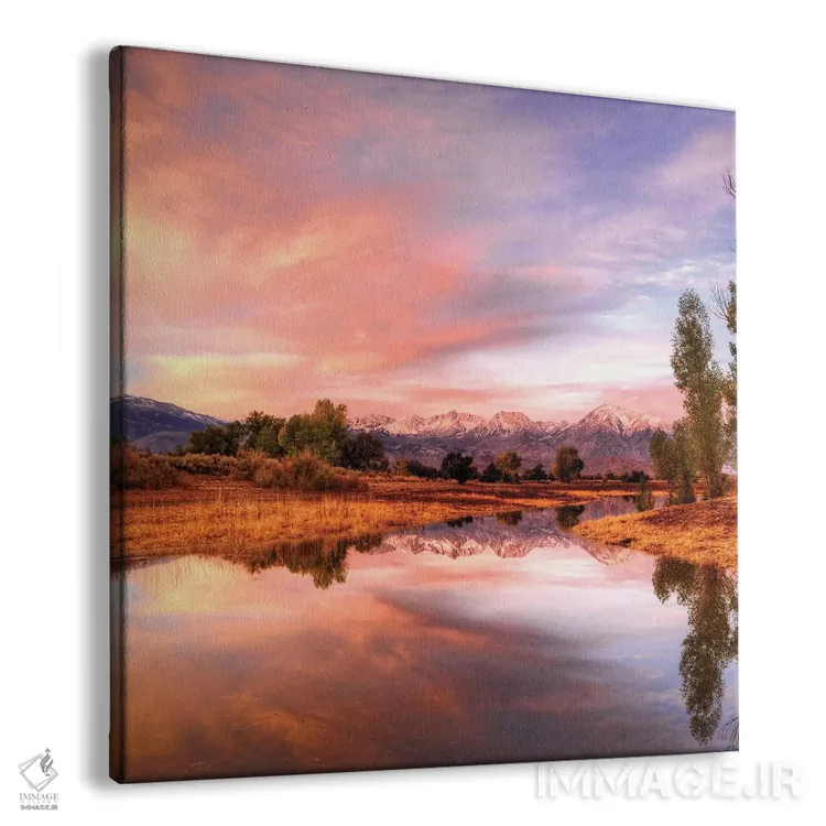 تابلو دکوراتیو California, Bishop. Sierra Nevada Range Reflects In Pond.,آم… اثر جینز گالری - نمای پرسپکتیو محصول