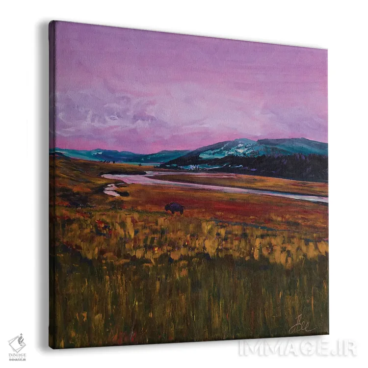 تابلو انتزاعی ارباب لامار اثر جنی لی - نمای پرسپکتیو محصول