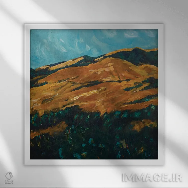 تابلو انتزاعی یوتا اثر جنی لی - نمای قابدار سفید