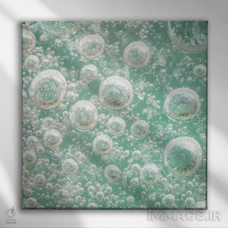 تابلو دکوراتیو آمریکا، ایالت واشنگتن، سی بک. حباب های یخ زده در یخ I اثر جینز گالری - نمای روبهرو روی دیوار