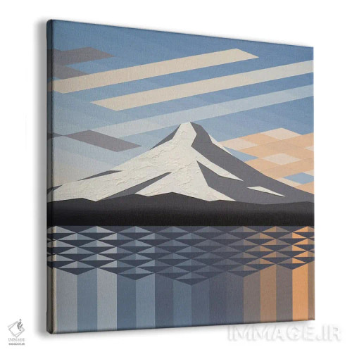 تابلو انتزاعی انعکاس کوه اثر جون یونگجین - نمای پرسپکتیو محصول