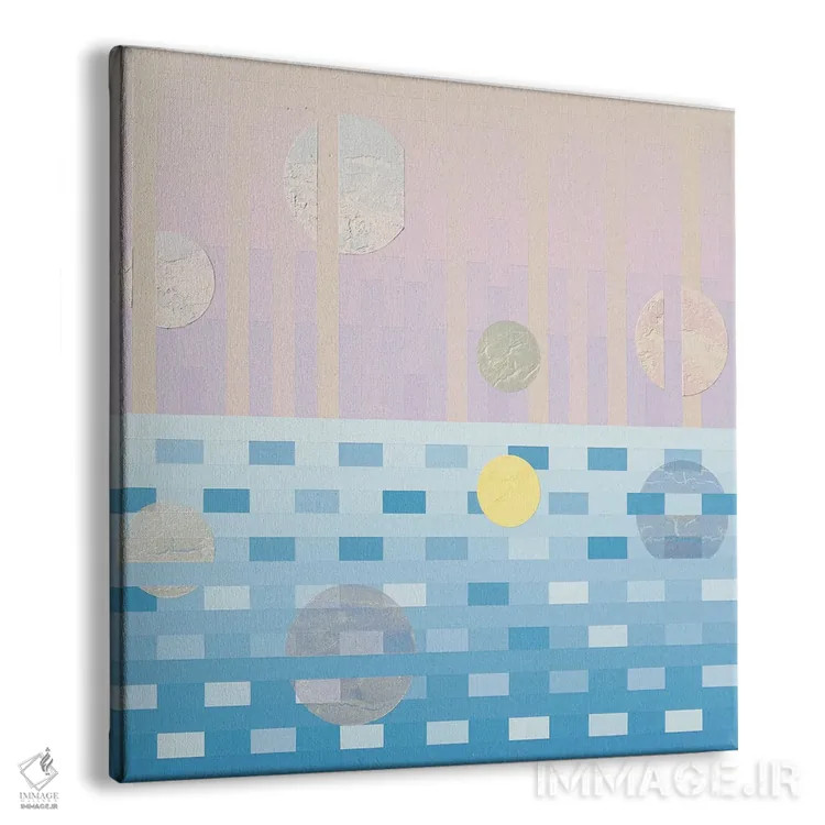 تابلو انتزاعی یخچال های طبیعی و ماه ها اثر جون یونگجین - نمای پرسپکتیو محصول