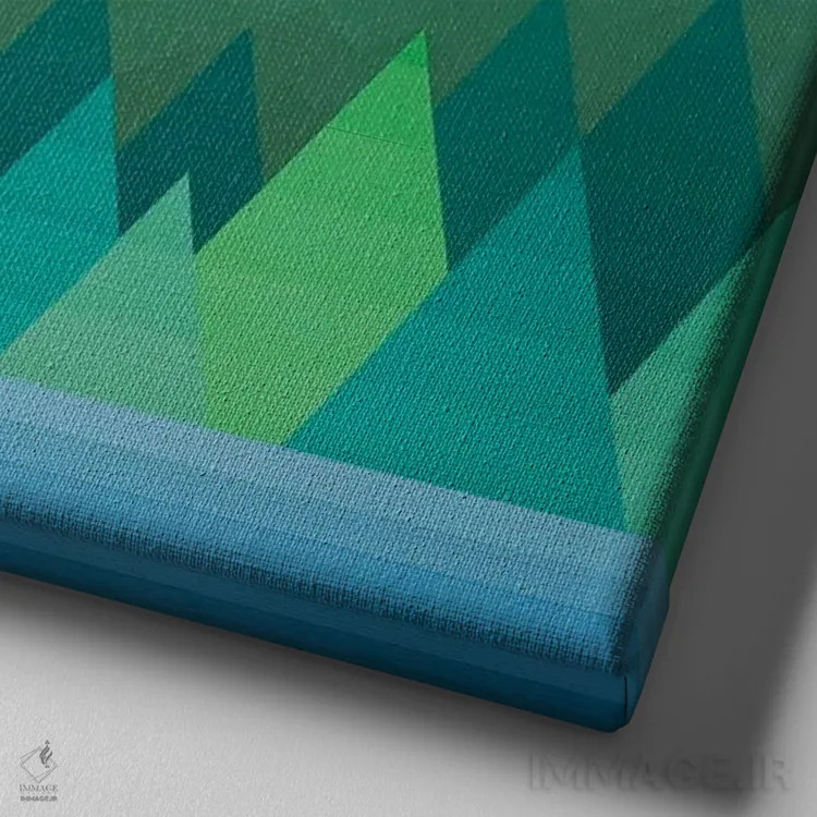 تابلو انتزاعی غروب در جنگل اثر جون یونگجین - نمای نزدیک بافت بوم