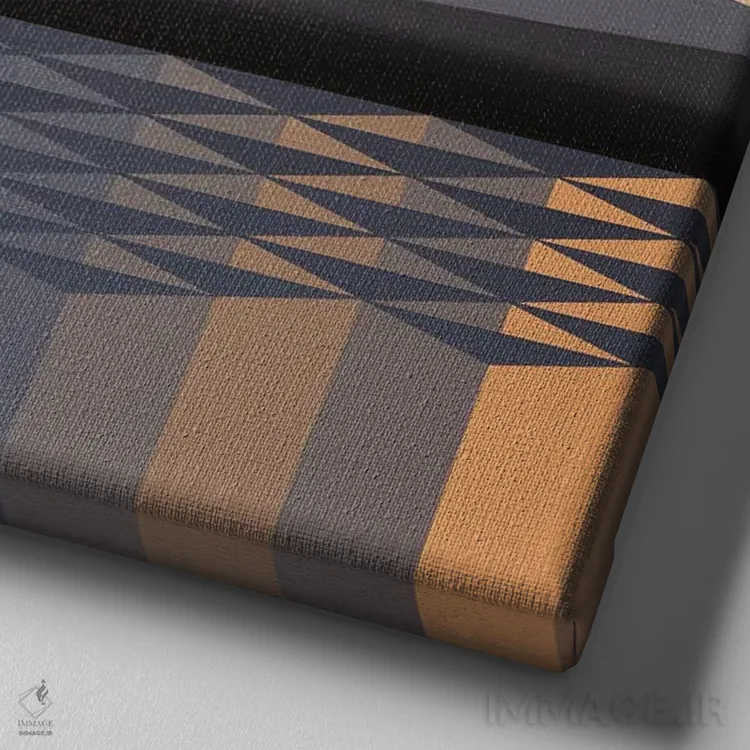 تابلو انتزاعی انعکاس کوه اثر جون یونگجین - نمای نزدیک بافت بوم