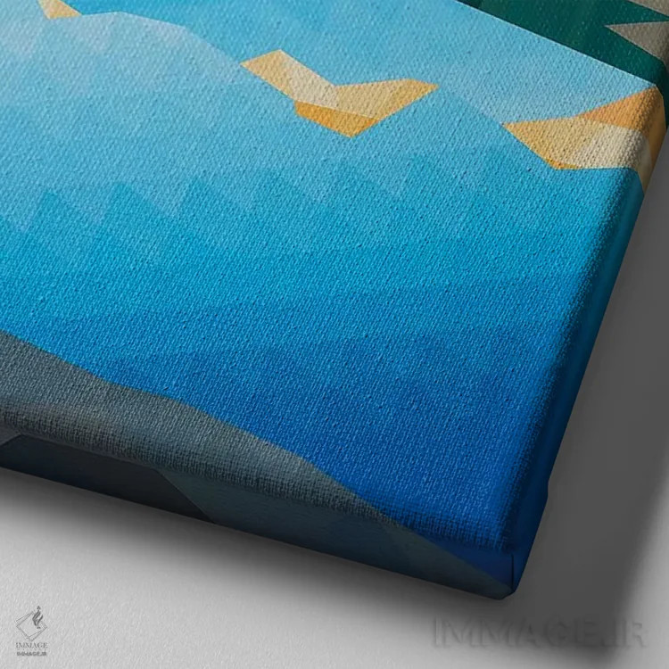 تابلو انتزاعی نمایی از کوه اثر جون یونگجین - نمای نزدیک بافت بوم