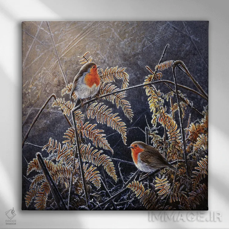 تابلو دکوراتیو طلای یخ زده اثر جرمی پاول - نمای روبهرو روی دیوار