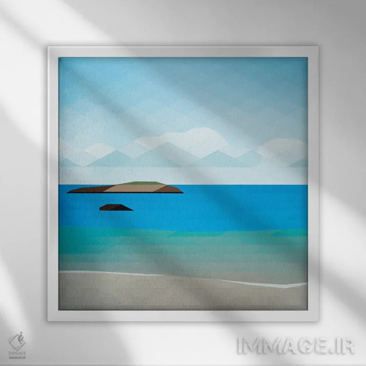 تابلو دکوراتیو آرام بخش اثر جون یونگجین - نمای قابدار سفید