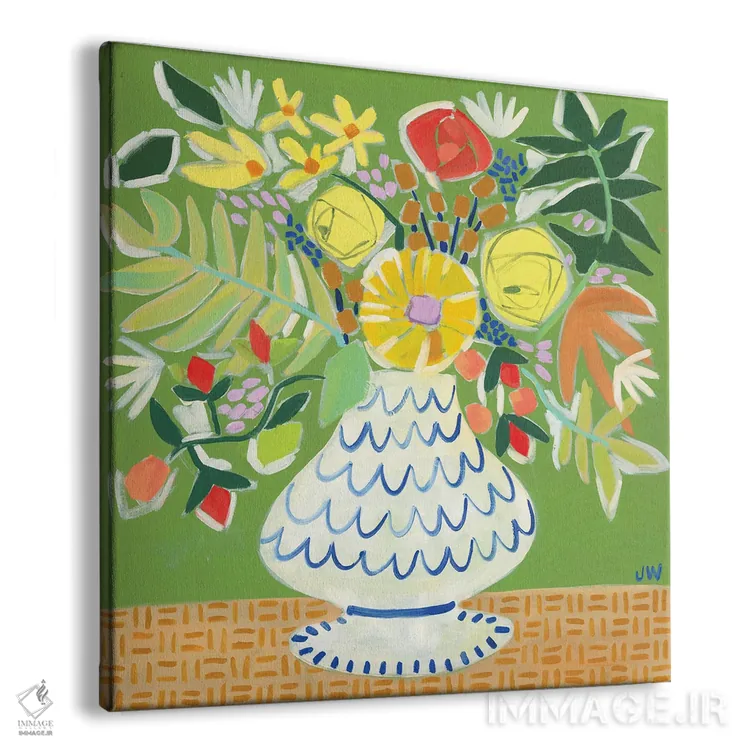 تابلو دکوراتیو دسته گل اندی اثر جنی وستنهوفر - نمای پرسپکتیو محصول