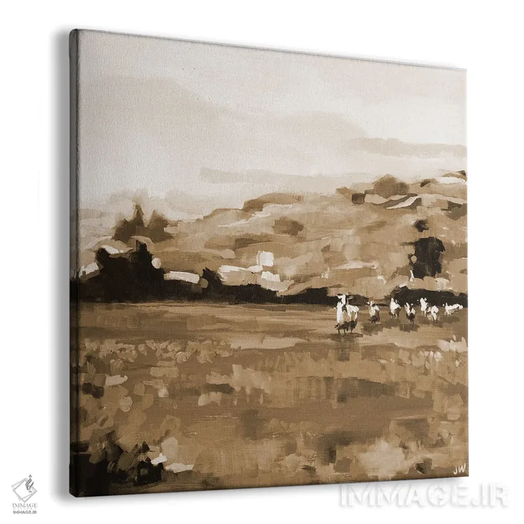 تابلو انتزاعی چراگاه به سبک سنتی اثر جنی وستنهوفر - نمای پرسپکتیو محصول