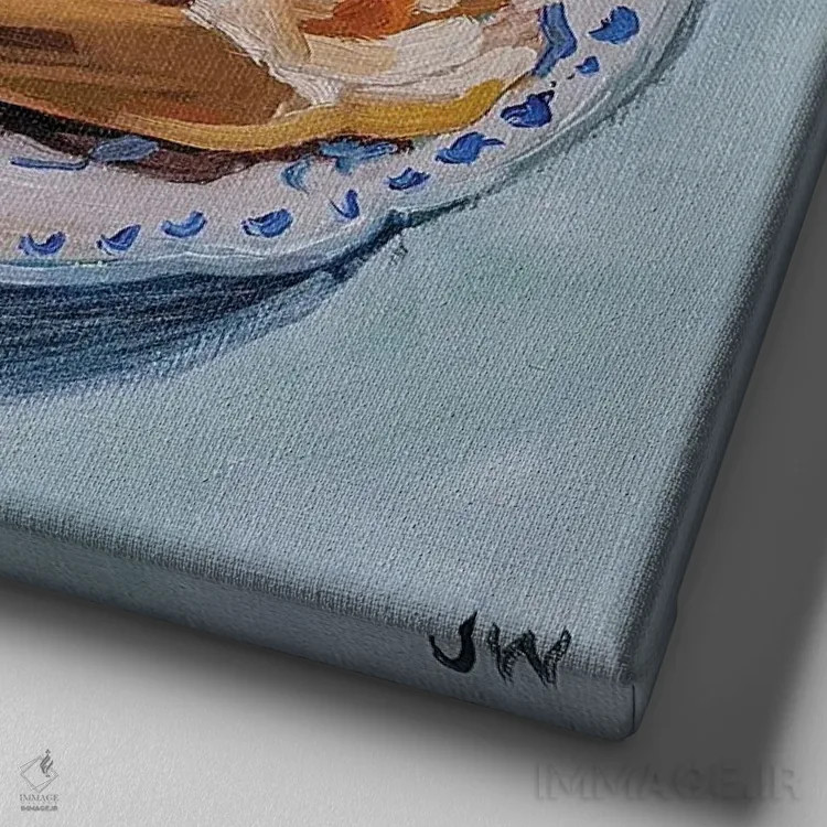 تابلو دکوراتیو آلاباما اثر جنی وستنهوفر - نمای نزدیک بافت بوم