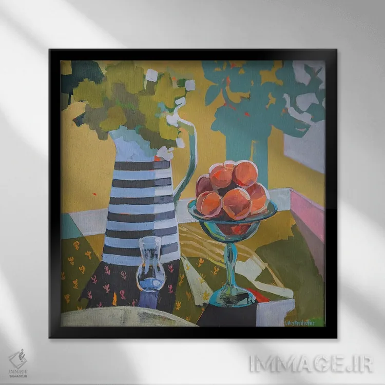 تابلو دکوراتیو جورجیا اثر جنی وستنهوفر - نمای قابدار مشکی