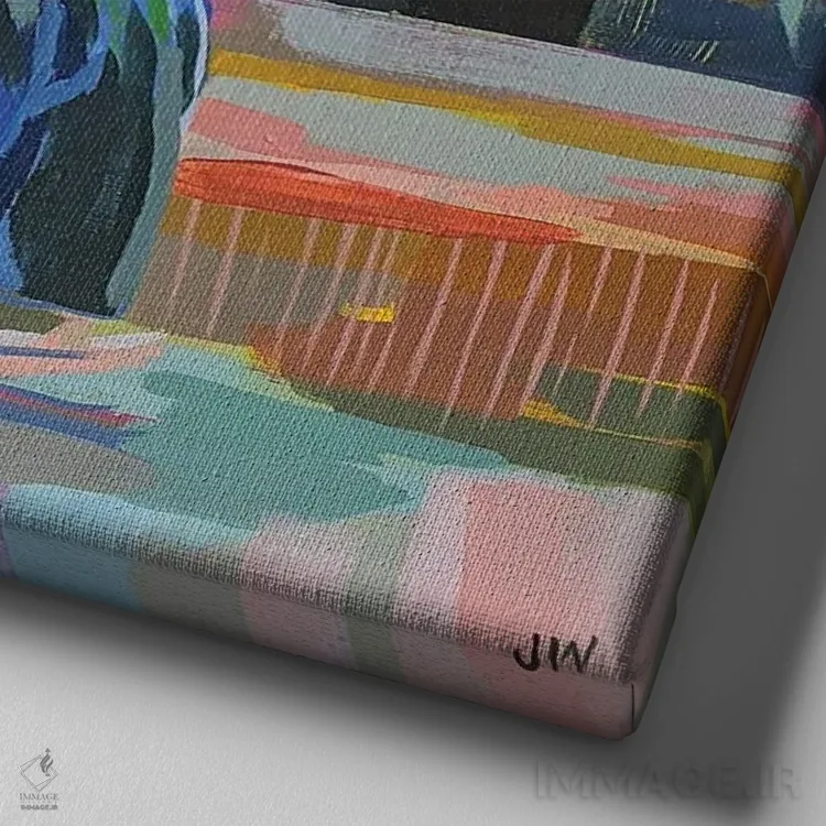 تابلو دکوراتیو کارولینای شمالی اثر جنی وستنهوفر - نمای نزدیک بافت بوم