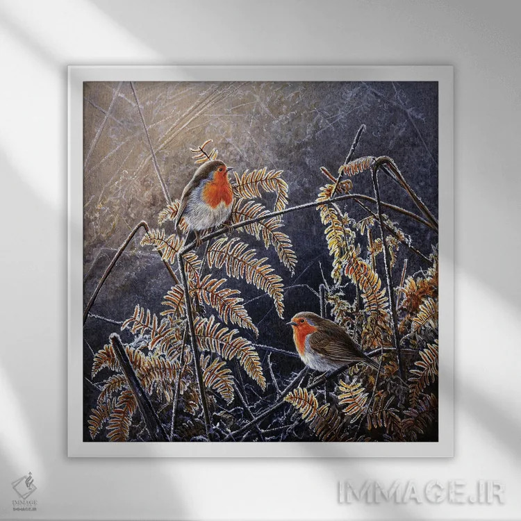 تابلو دکوراتیو طلای یخ زده اثر جرمی پاول - نمای قابدار سفید