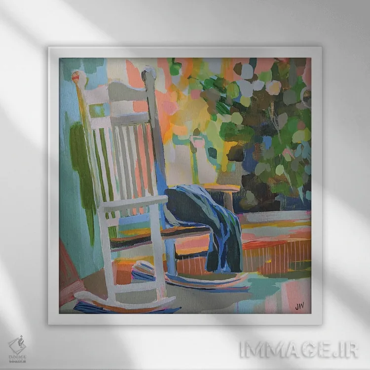 تابلو دکوراتیو کارولینای شمالی اثر جنی وستنهوفر - نمای قابدار سفید