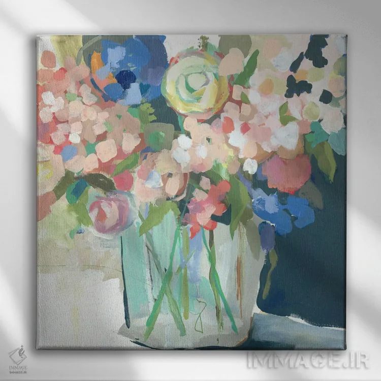 تابلو انتزاعی خوش آمدید اثر جنی وستنهوفر - نمای روبهرو روی دیوار