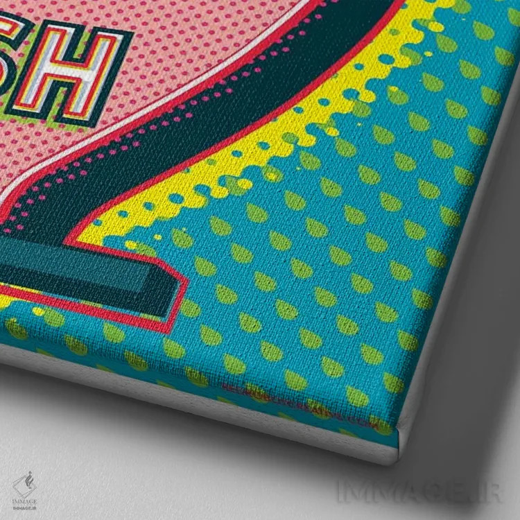 تابلو دکوراتیو کارواش فیل سیاتل اثر جیم زانیسر - نمای نزدیک بافت بوم