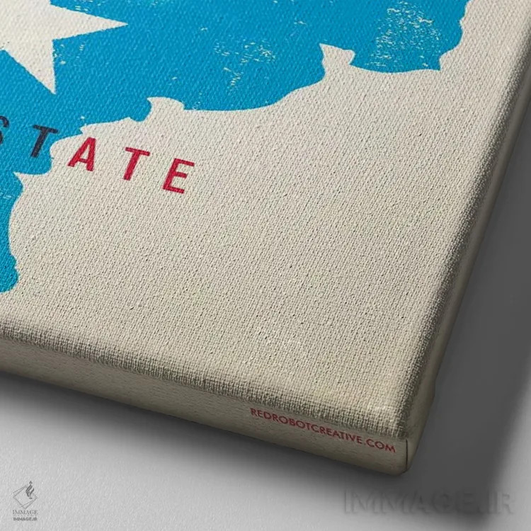 تابلو دکوراتیو پوستر خداحافظ تگزاس اثر جیم زانیسر - نمای نزدیک بافت بوم