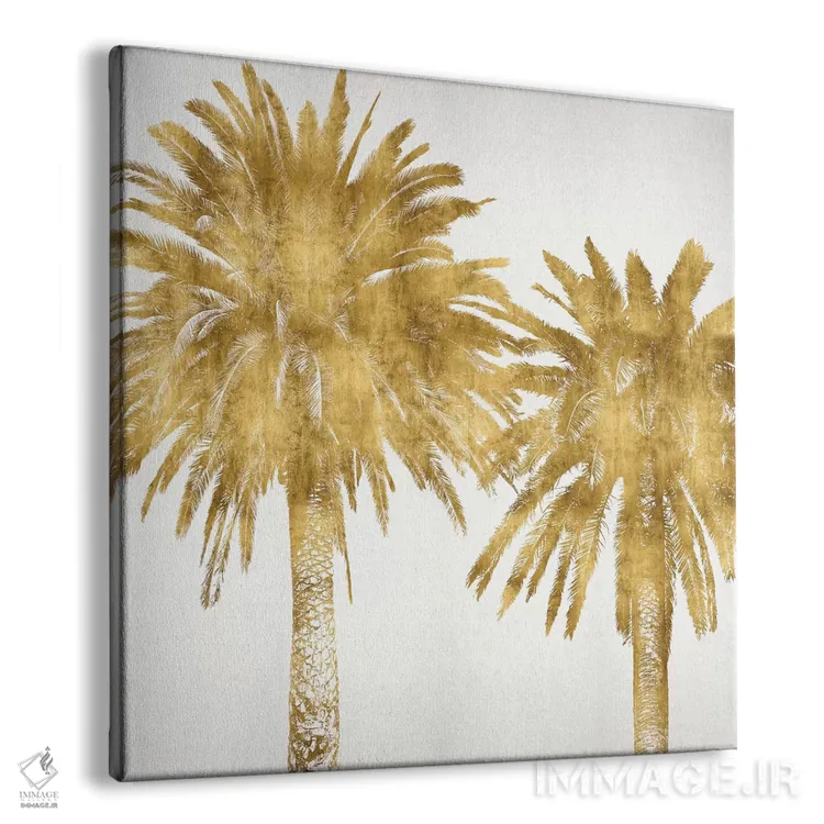 تابلو دکوراتیو نخل های طلایی IV اثر کیت بنت - نمای پرسپکتیو محصول