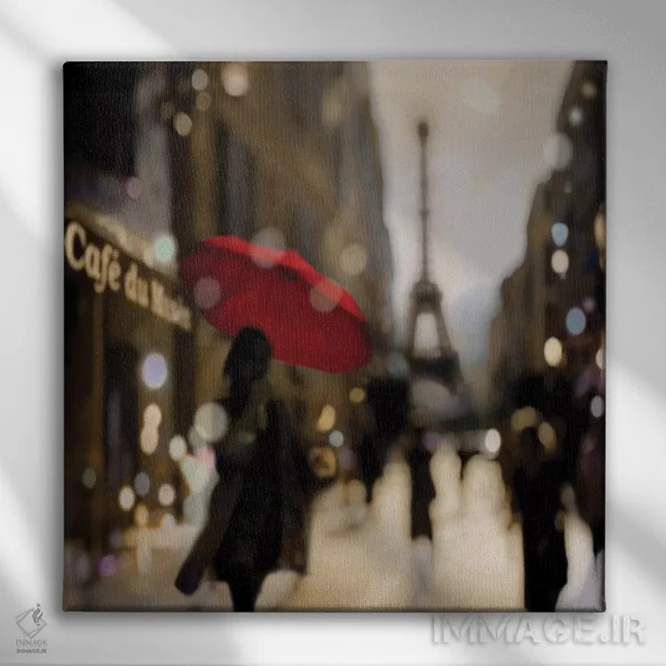 تابلو دکوراتیو گشتی در پاریس اثر کیت کاریگان - نمای روبهرو روی دیوار