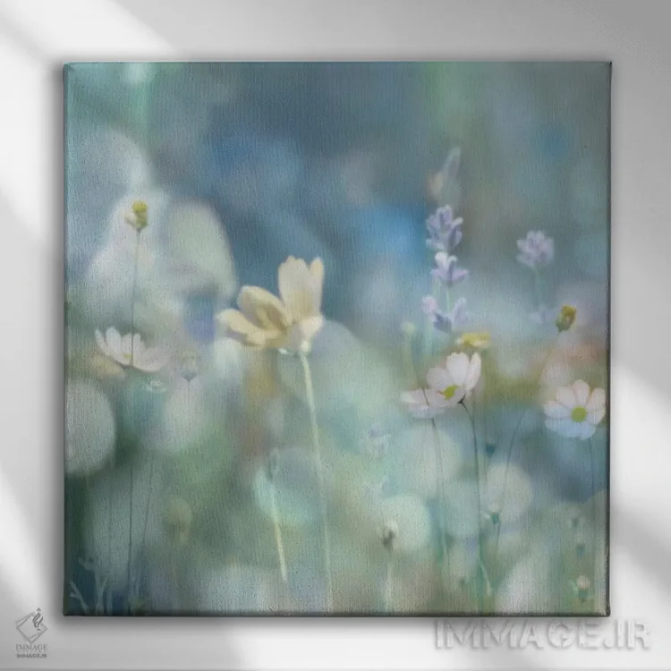 تابلو دکوراتیو چمنزار صبحگاهی II اثر کیت کاریگان - نمای روبهرو روی دیوار